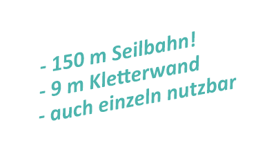 Kletterwald Blankenburg mit 150 m Seilbahn und Kletterwand - Spezielle Angebote für Teamtraining und Erlebnispädagogik